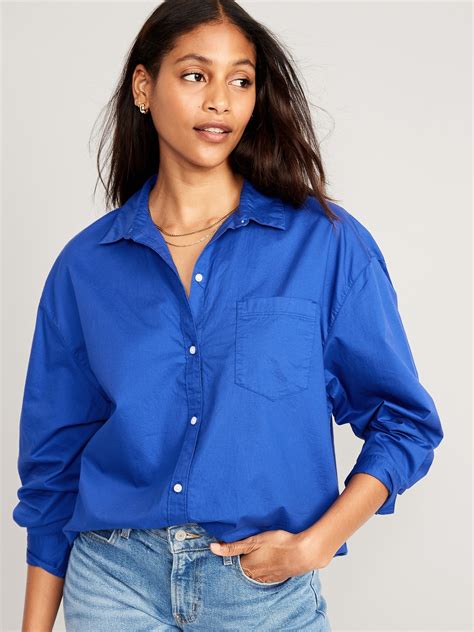 Oversized Shirt in Poplin 